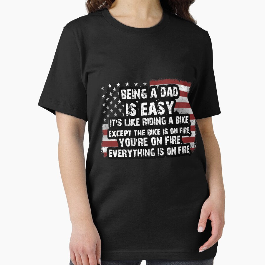 Being a Dad Funny saying Quote Gift Tee by Akmloza