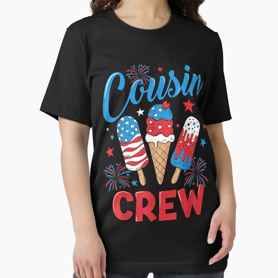 Cousin Crew 4th of July Patriotic Kids USA Family Matching by GreggRoss