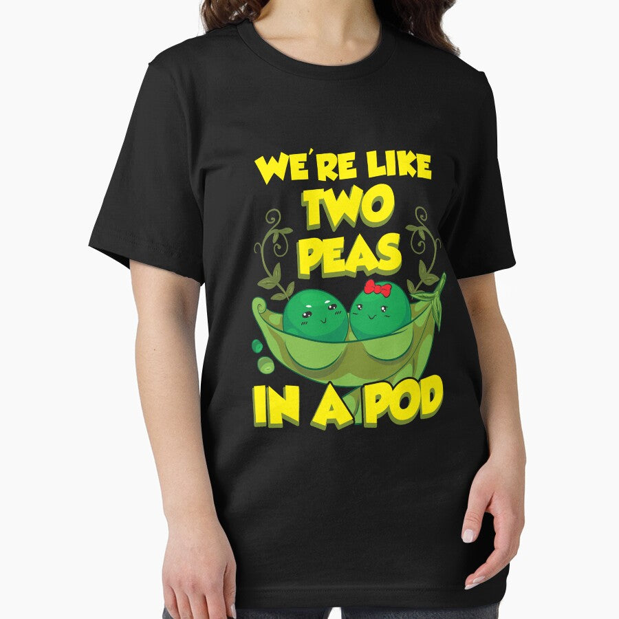 Cute We're Like Two Peas In a Pod Funny Food Pun by perfectpresents