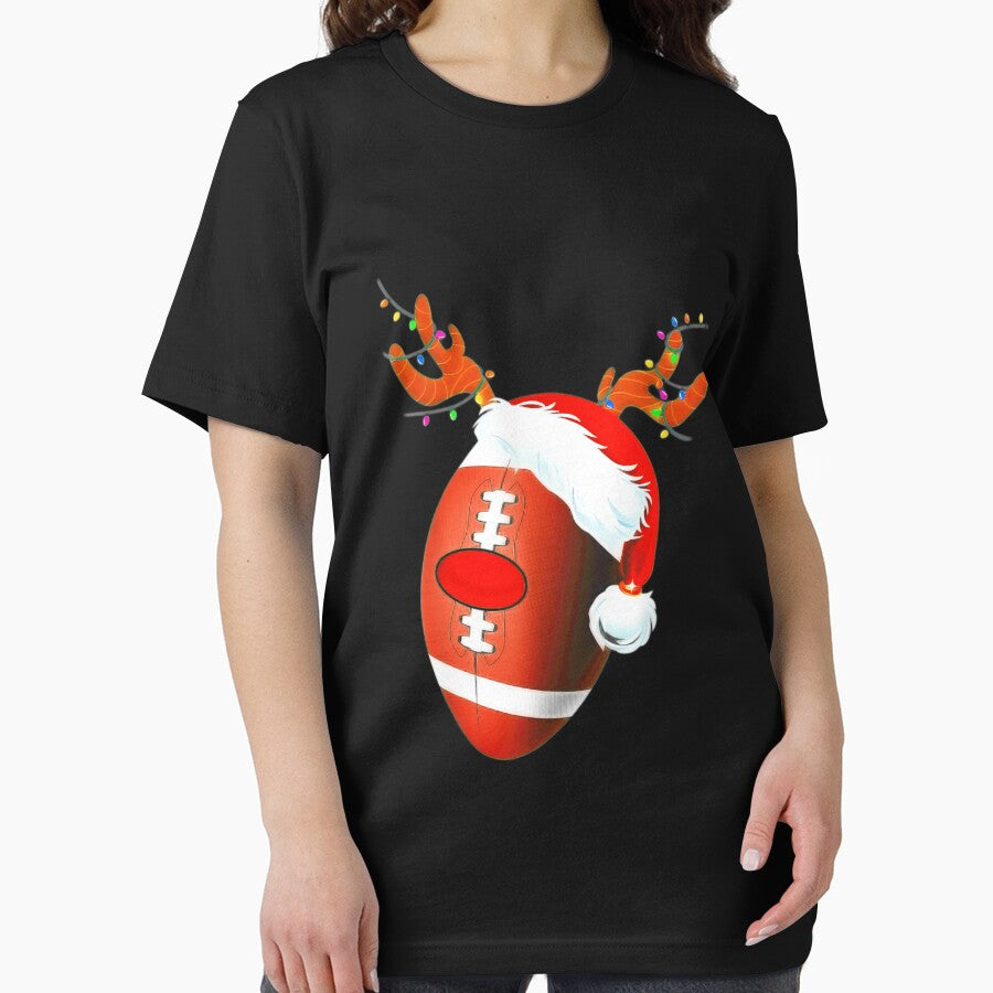 Christmas Football Ball Santa Hat Reindeer Xmas Boys Men by alliancepowerfu