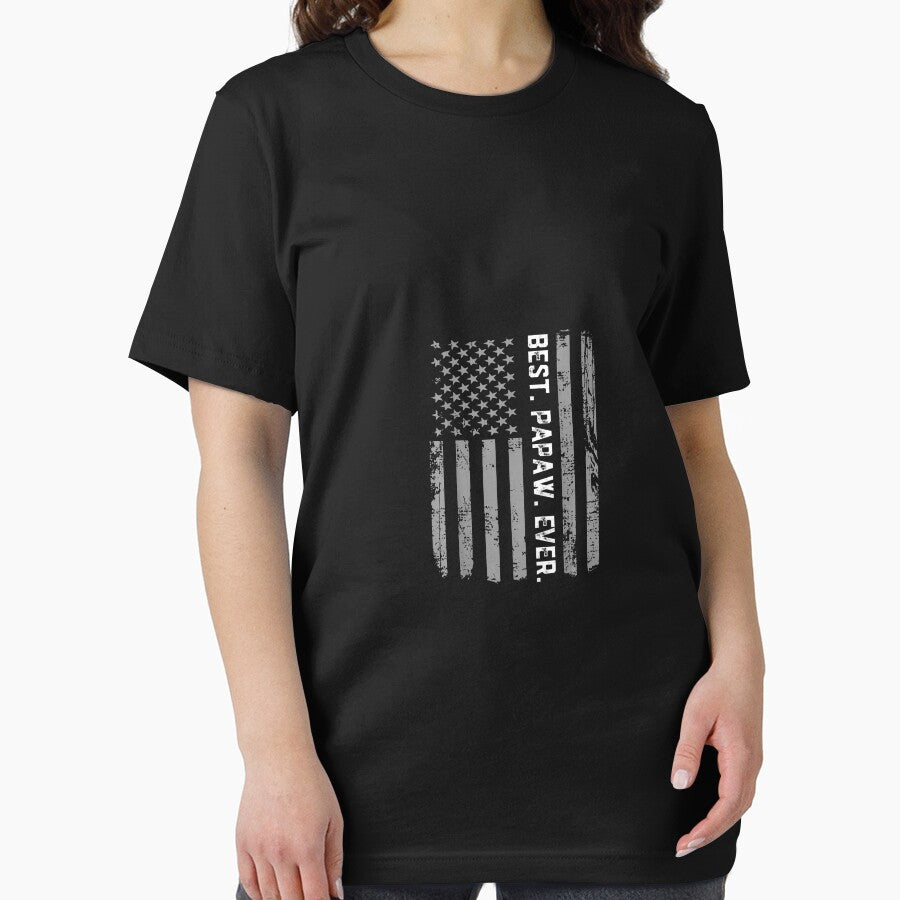 Best Papaw Ever Vintage American Flag by SemajshiMaah