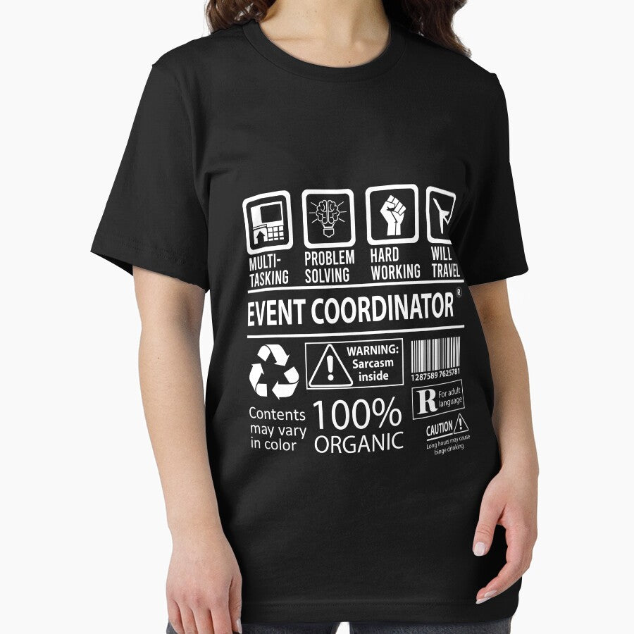 Event Coordinator T Shirt - MultiTasking Certified Job Gift Item Tee by oslandefren