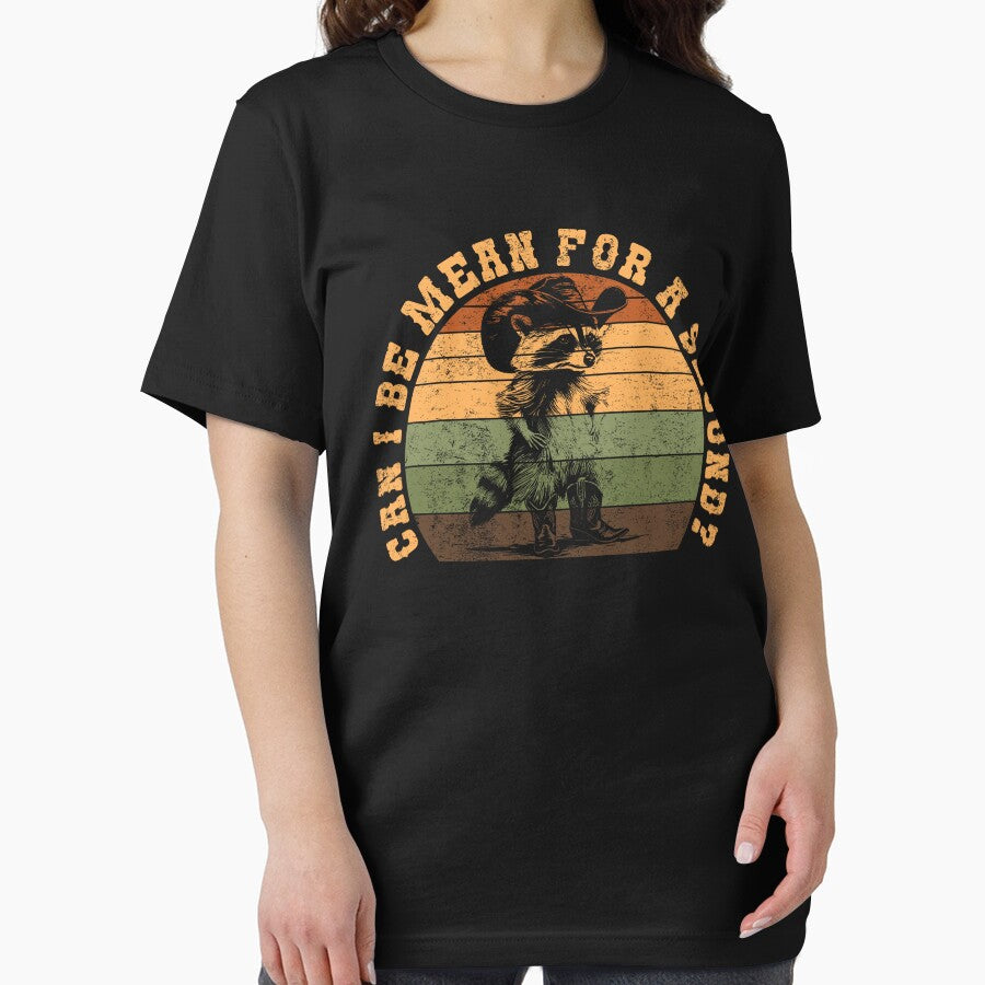 Can I Be Mean For A Second? Retro Cowboy Raccoon by jadenalmente