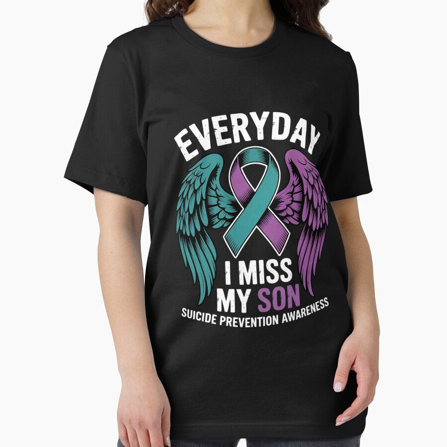 Wear Teal & Purple I Miss My Son Suicide Prevention by MelSurf