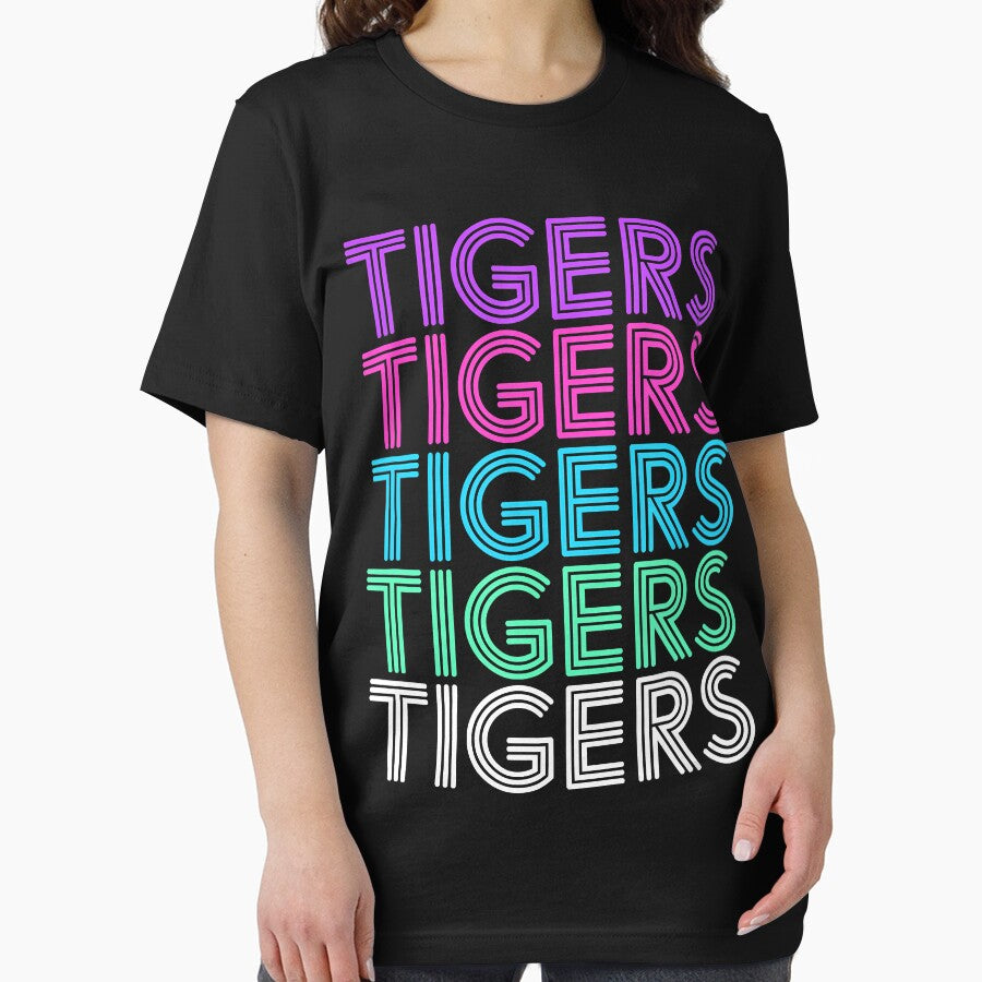 Retro Tiger Gift for Her Women or Girls T-Shirt by LenaEhrlichmann