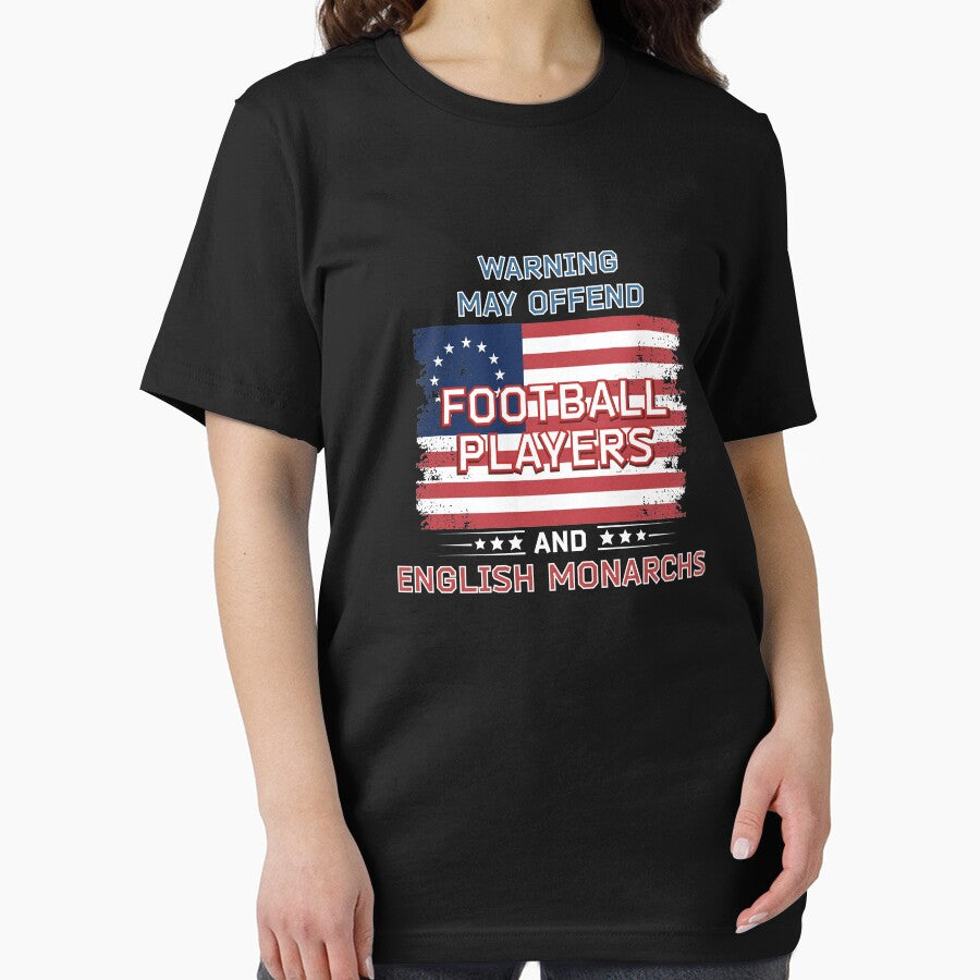 Funny Betsy Ross Flag Warning May Offend Football Players print by jakehughes2015