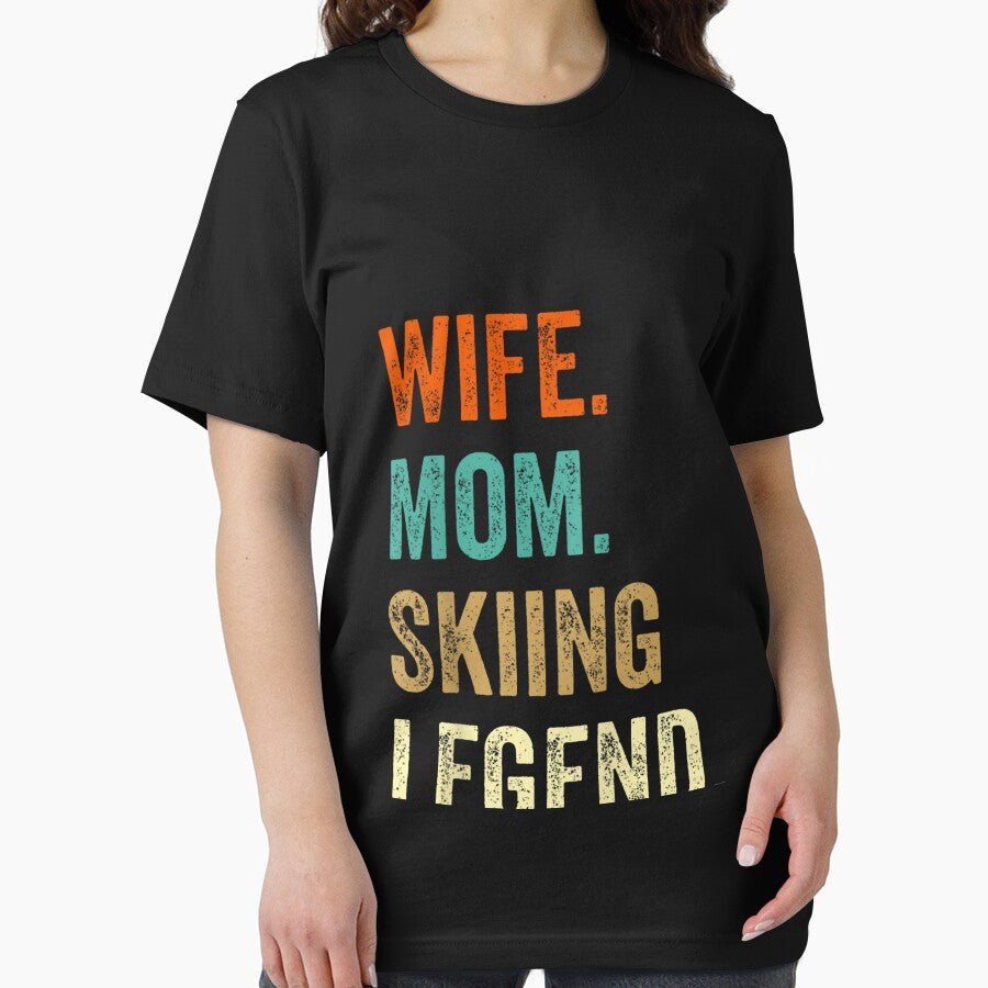 Skiing Gifts For Wife Mom Shirts For Women by Elias4Rosal