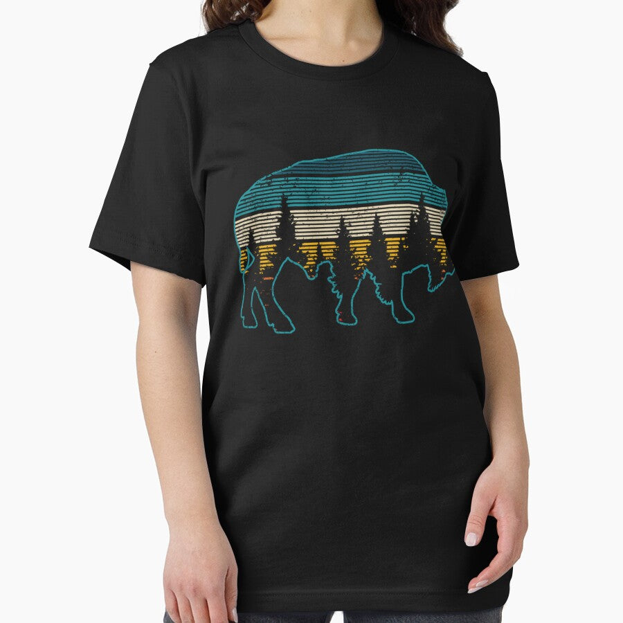 Bison American Buffalo Vintage National Park Souvenir Gift by Stroblesamuel