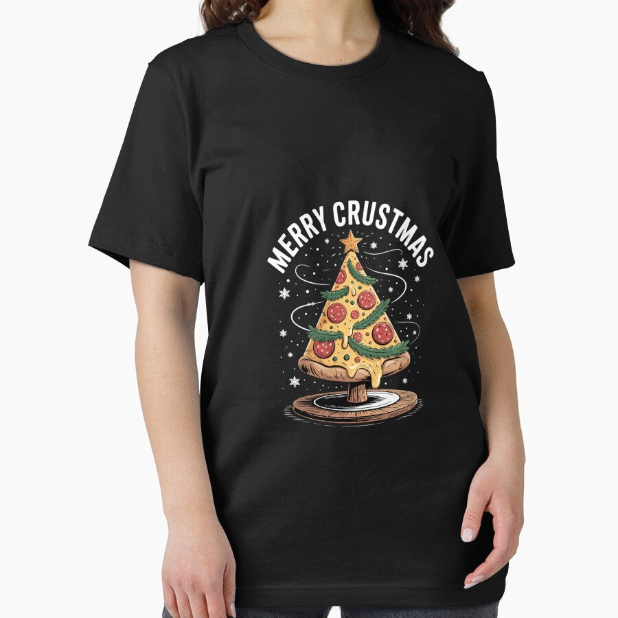 Womens Merry Crustmas Pizza Christmas Tree Xmas Pizza Outfit by MicanCuteStore