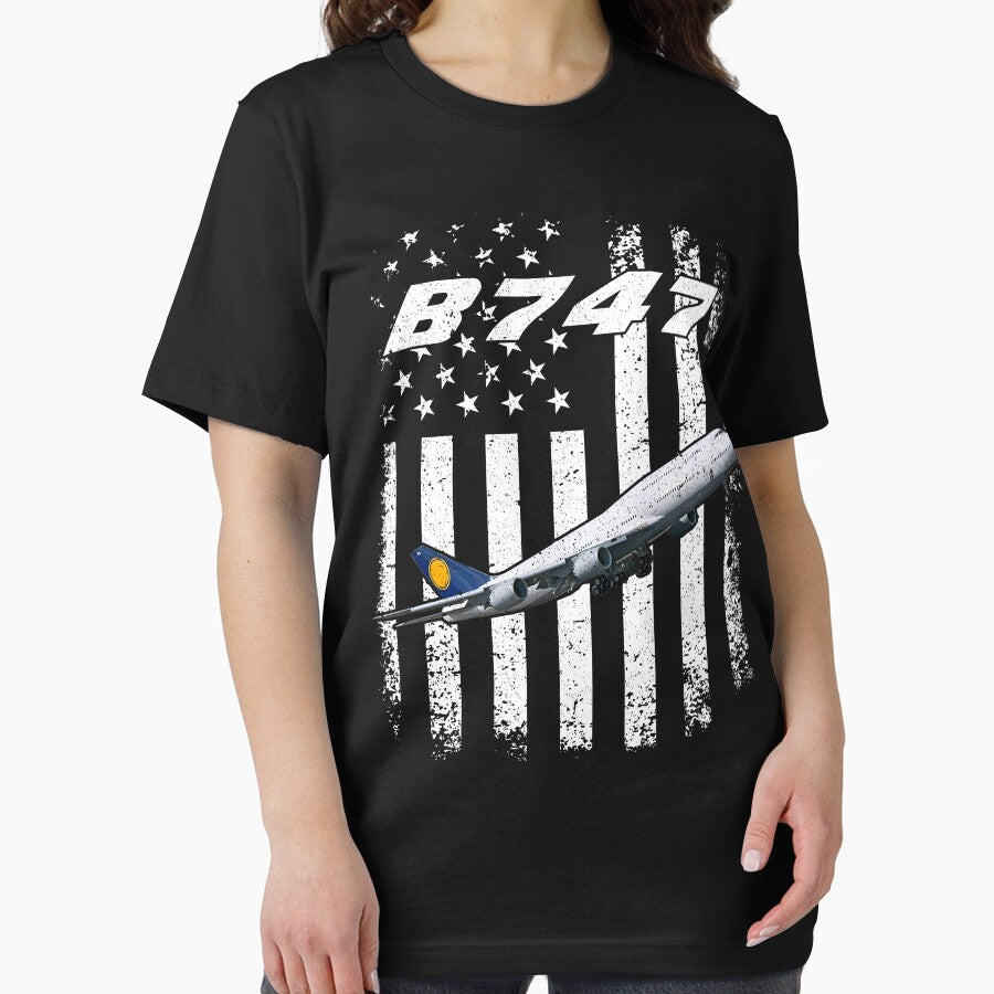 B747 Patriotic Aviation American Flag by Emberglowo