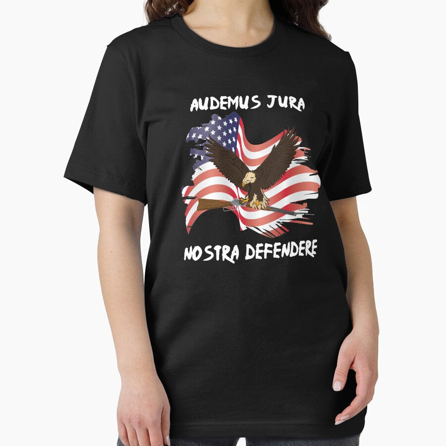 Eagle With Musket American Flag We Dare Defend Our Rights product by jakehughes2015