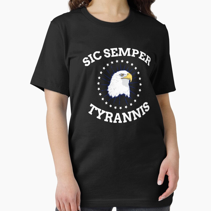 American Patriot Sic Semper Tyrannis Bald Eagle print by jakehughes2015