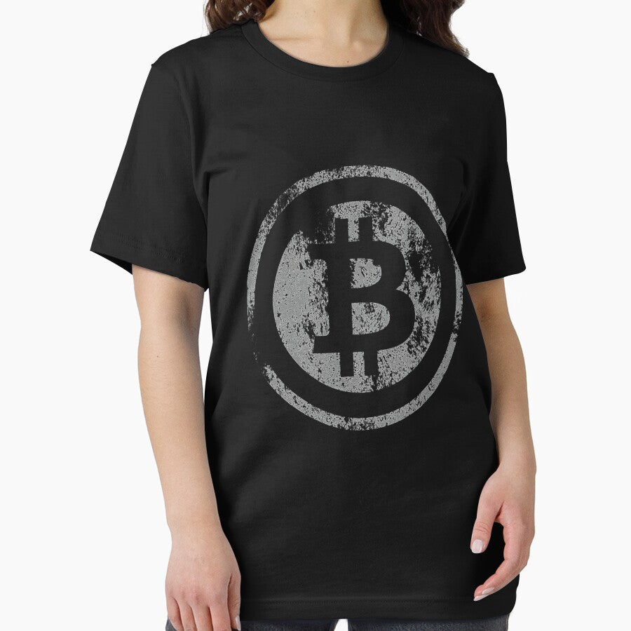 Vintage Bitcoin logo Pullover by divingwhirl