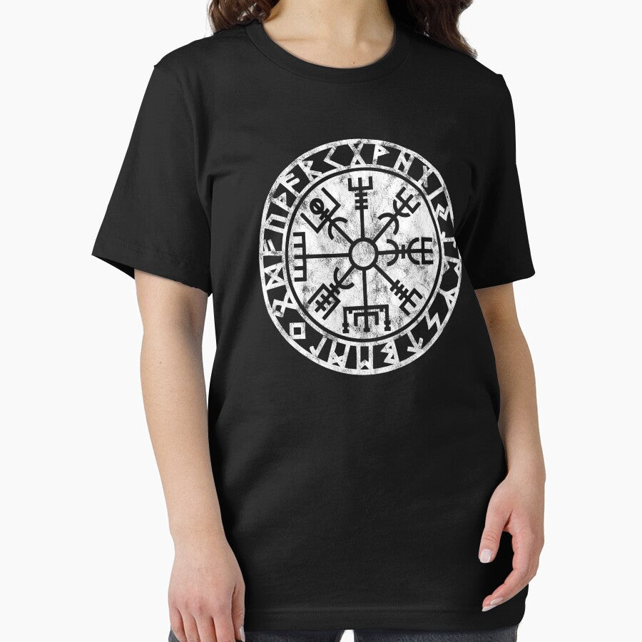 Vintage, Vegvisir, symbol, Futhark runes, viking compass, norse, protection by nitty-gritty