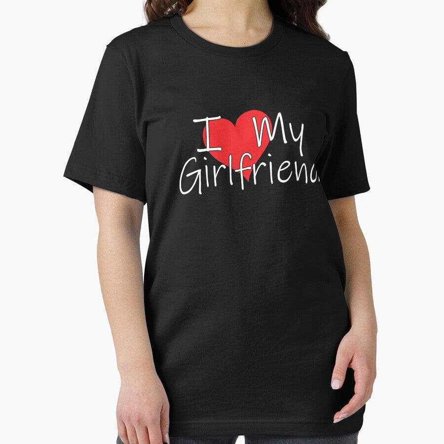 I Love My Girlfriend - Funny Minimalistic Boyfriend by Shirt Happenz