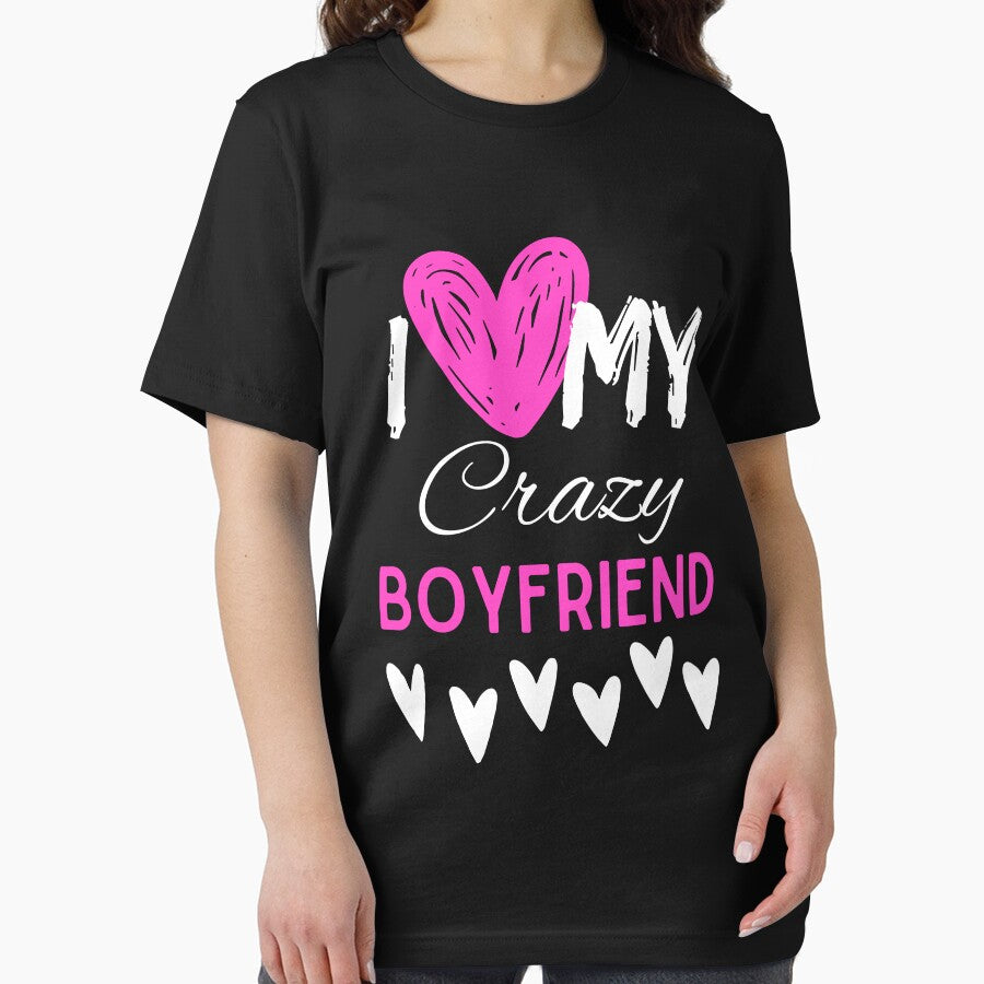 I Love My Crazy Boyfriend T-Shirt Essential T-Shirt by amchtakkosa1