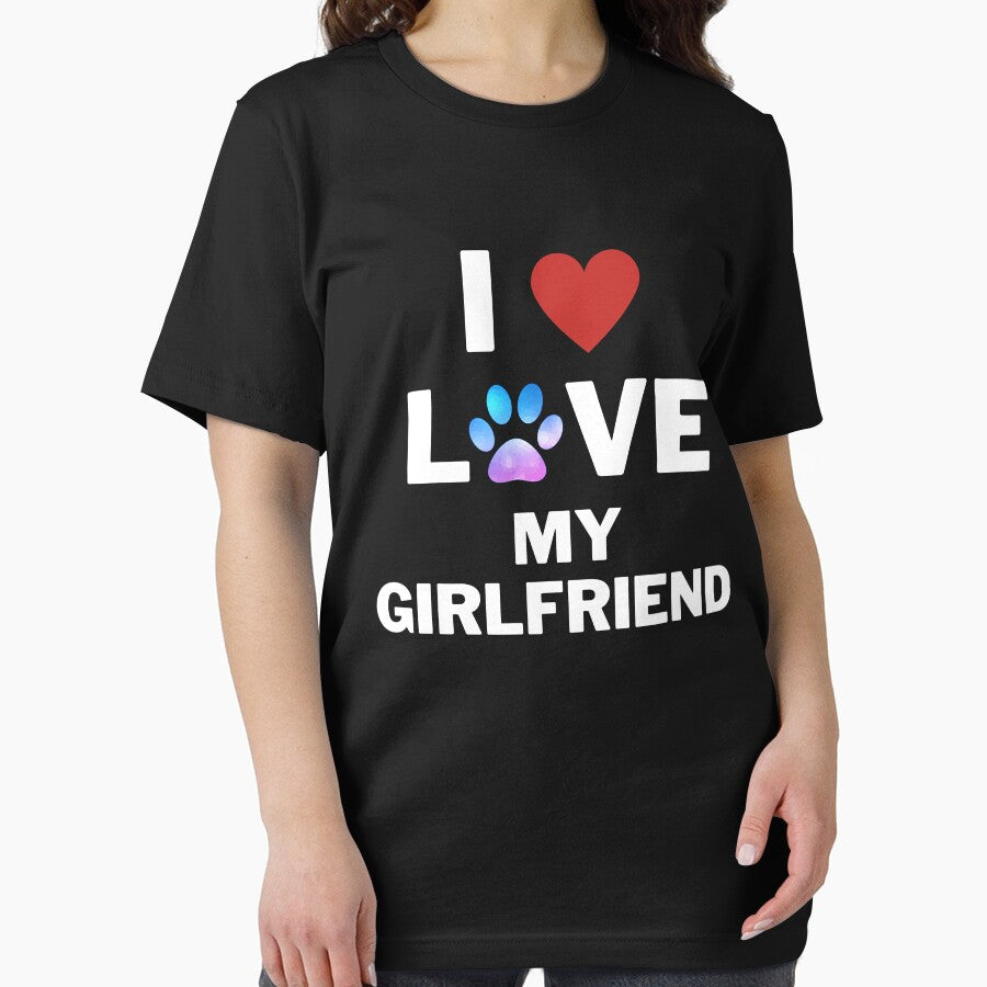 I Love Dog And My Girlfriend Cool couples Gift by Es4clhoting