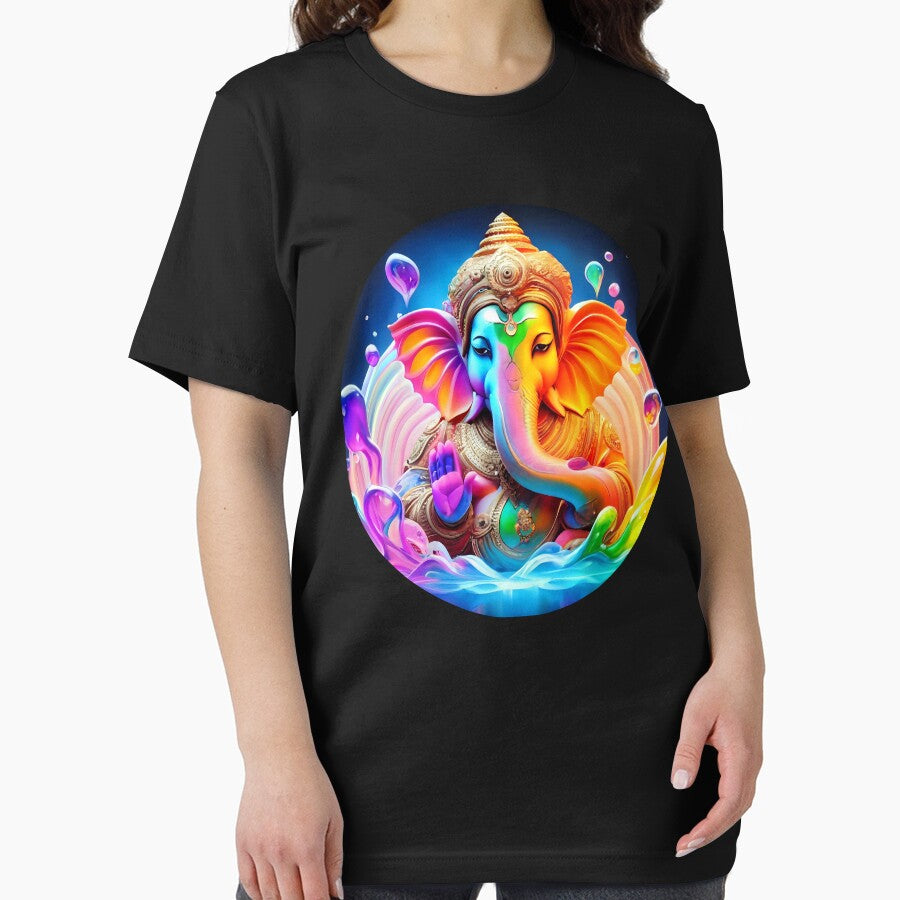 Ganesha pop art Holi festival full color trance by Toms Tee