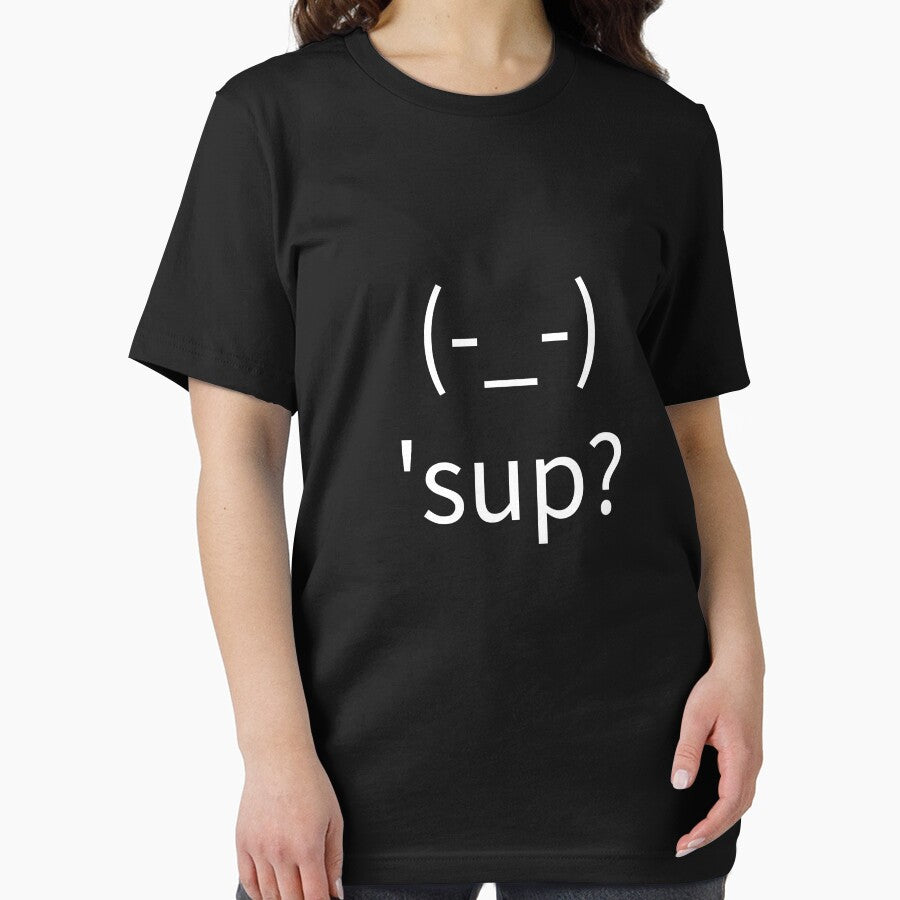 Text Face asking 'sup? by Gold Wings Tees