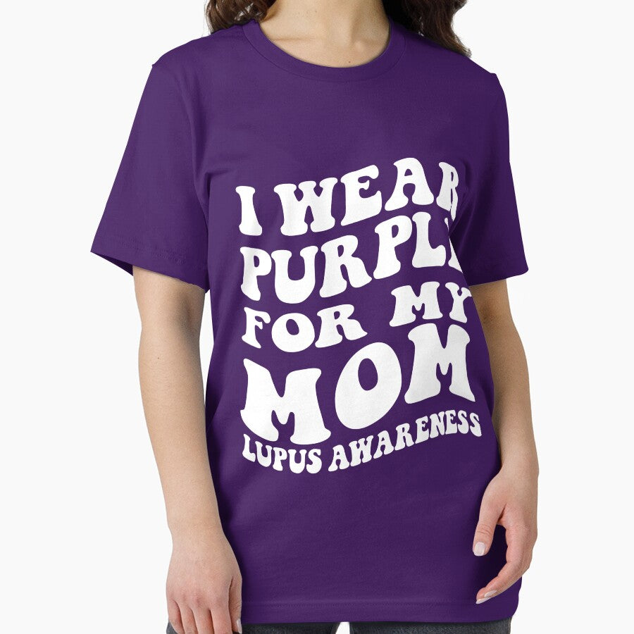 I Wear Purple For My Mom Lupus Awareness Month Retro Groovy by zenzeroart ⭐⭐⭐⭐⭐