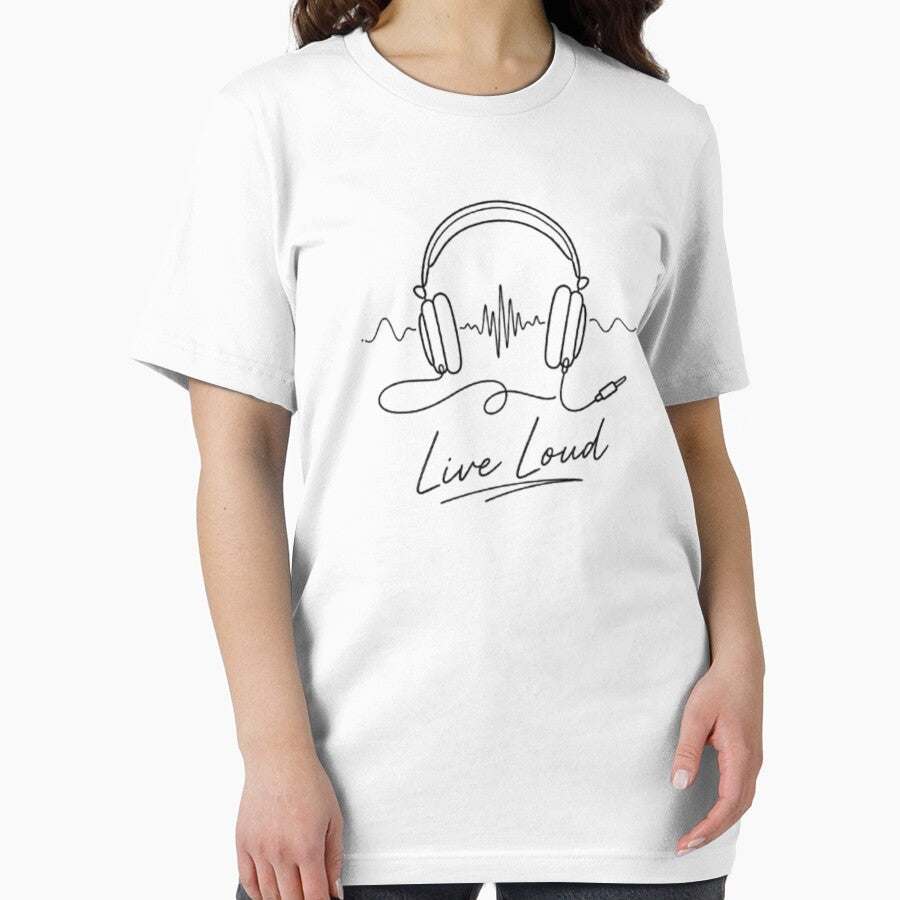Minimal Music Festival Line Art Shirt – Live Loud, Lost in the Music, Front Row Energy Concert by Line-Mood1⭐️⭐️⭐️⭐️⭐️