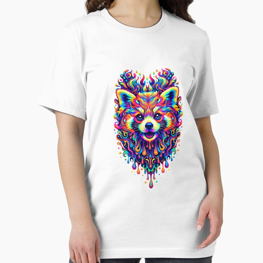 Psychedelic Trippy Red Panda Graphic - Premium Design by sabily