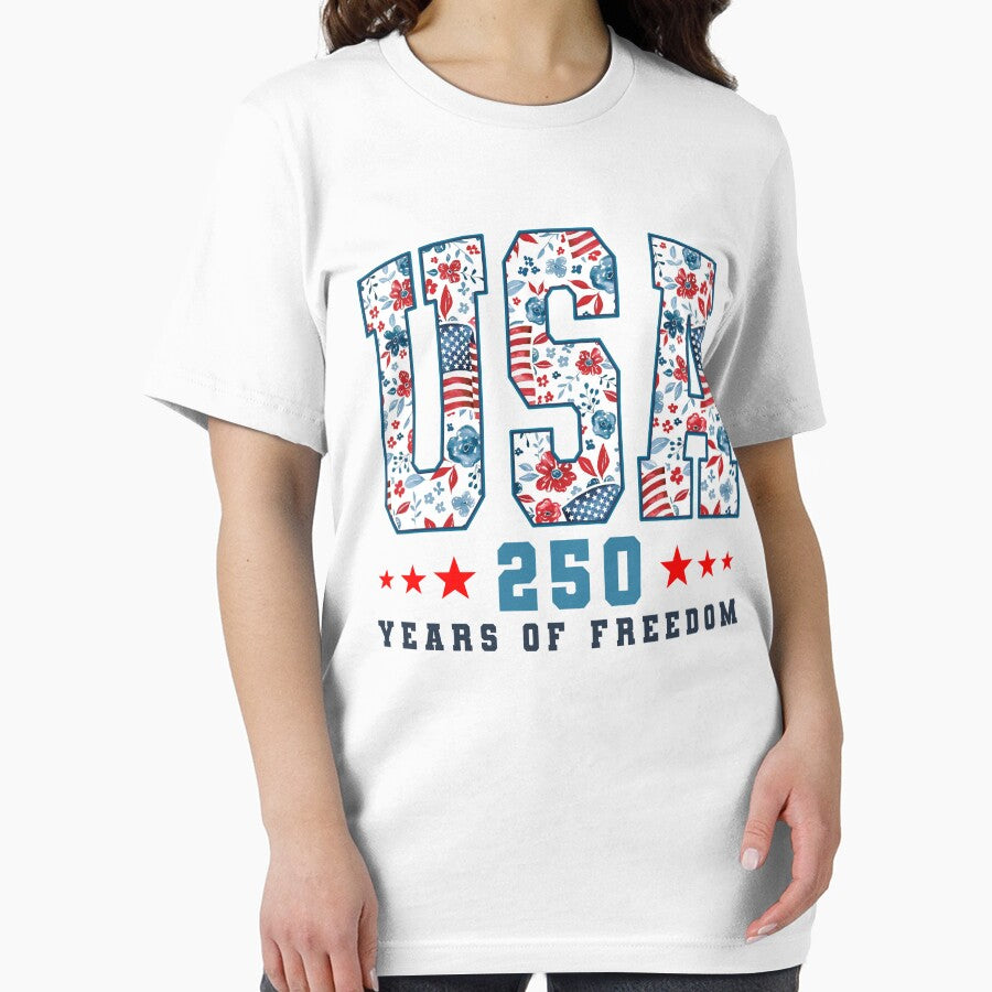 Flower USA 250 Years Of Freedom, Liberty, America 1776 , 4th of July by vintagearttee