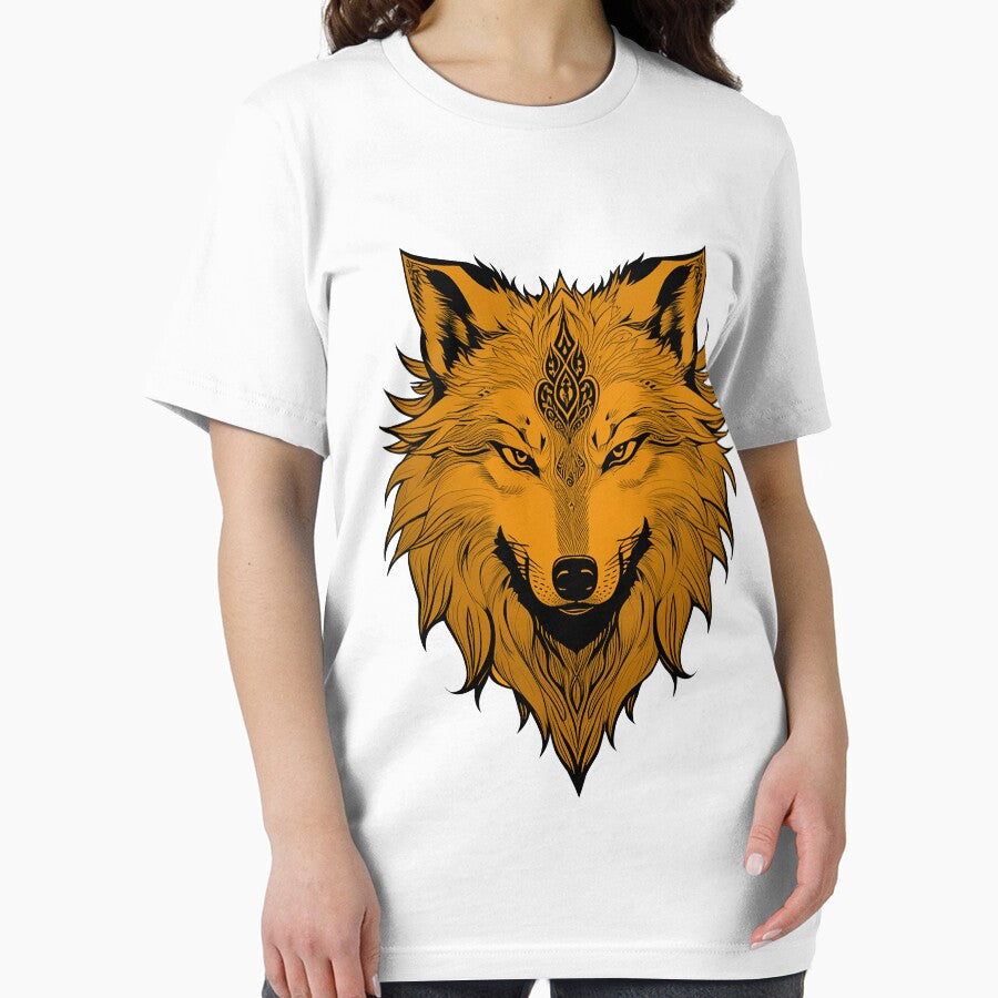 Illustration of a Yellow Wolf in Vector Style by NordicBadger