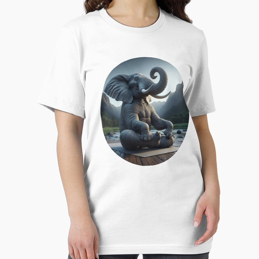 Jumbo in the yoga position by Toms Tee