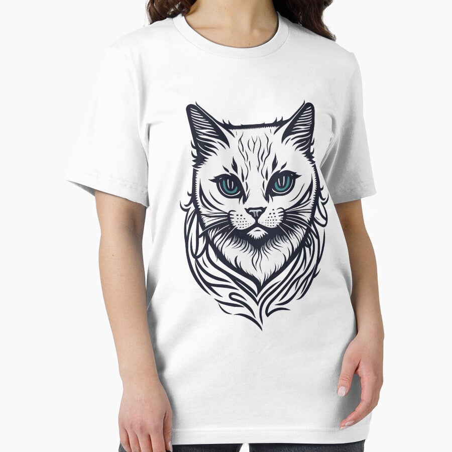 White Cat Illustration Vector Style by NordicBadger