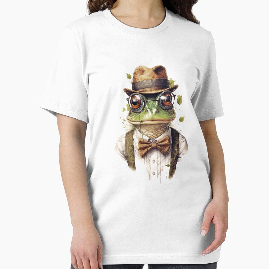 Frog hipster with hat by Toms Tee