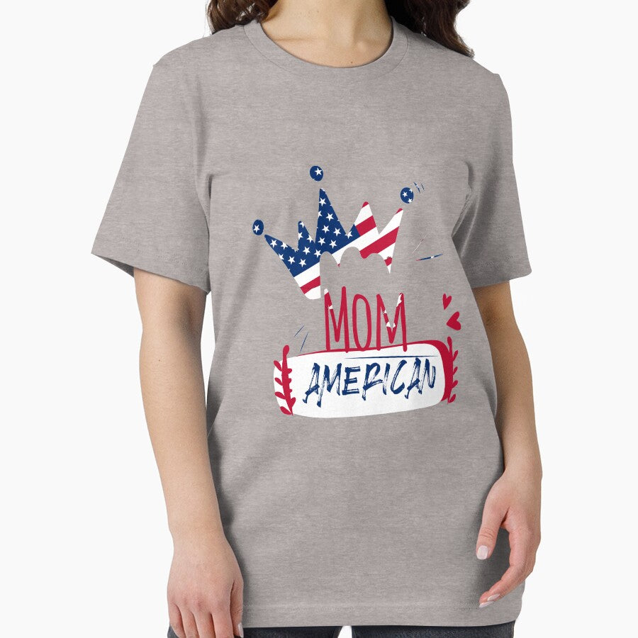 Mom American- tshirt. mom, funny mom , mom life , USA , patriotic , womens 4th of july, mama,mothers day gift by YADESING
