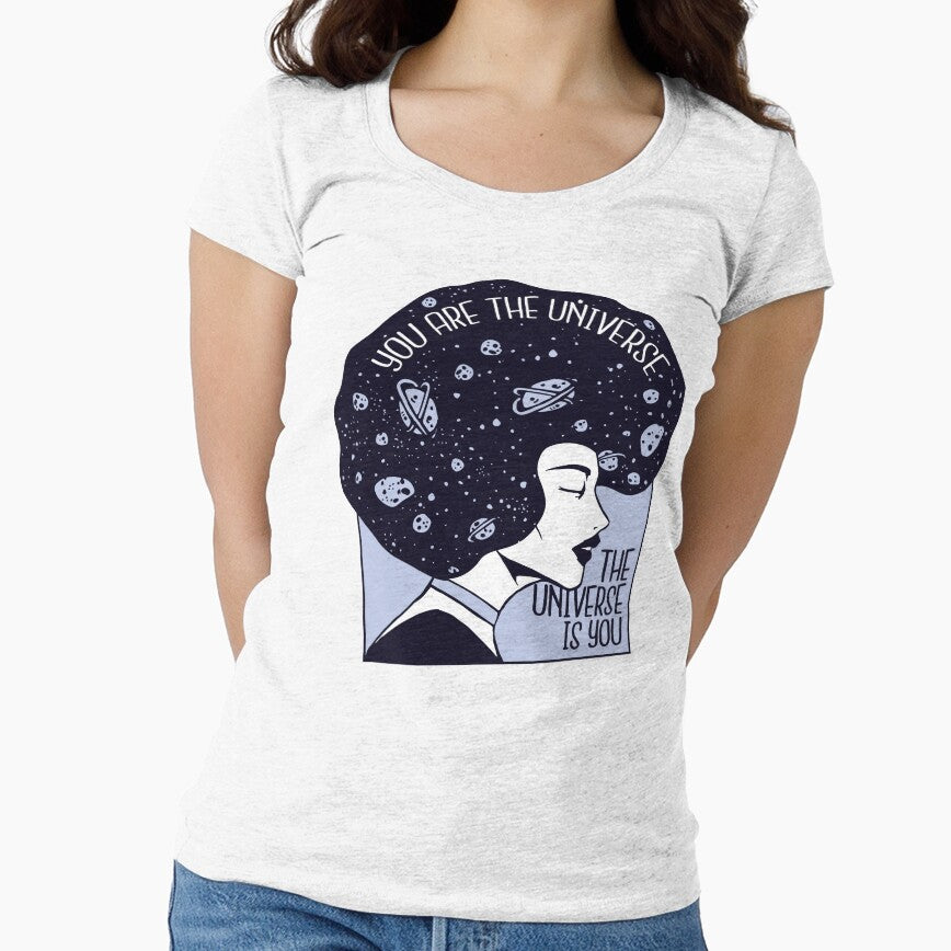 Universe woman with planet. by emphatic