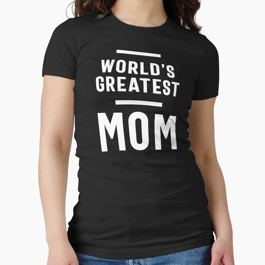 Womens World's Greatest Mom | Mom Grandma Tee Gifts by cidolopez