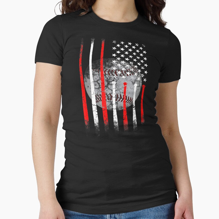 Baseball USA Flag American Flag Vintage by BrandyBare