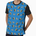 Bees, Bees, and more Bees Blue by Freshinkshop