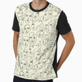 Minimalist Continuous Line Art Face Abstract Seamless Pattern by MT-Hub | Art for Every Soul
