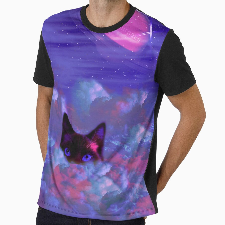 Cat Luna Moon in the Clouds - Night Version by SATVRNAES  DESIGNS