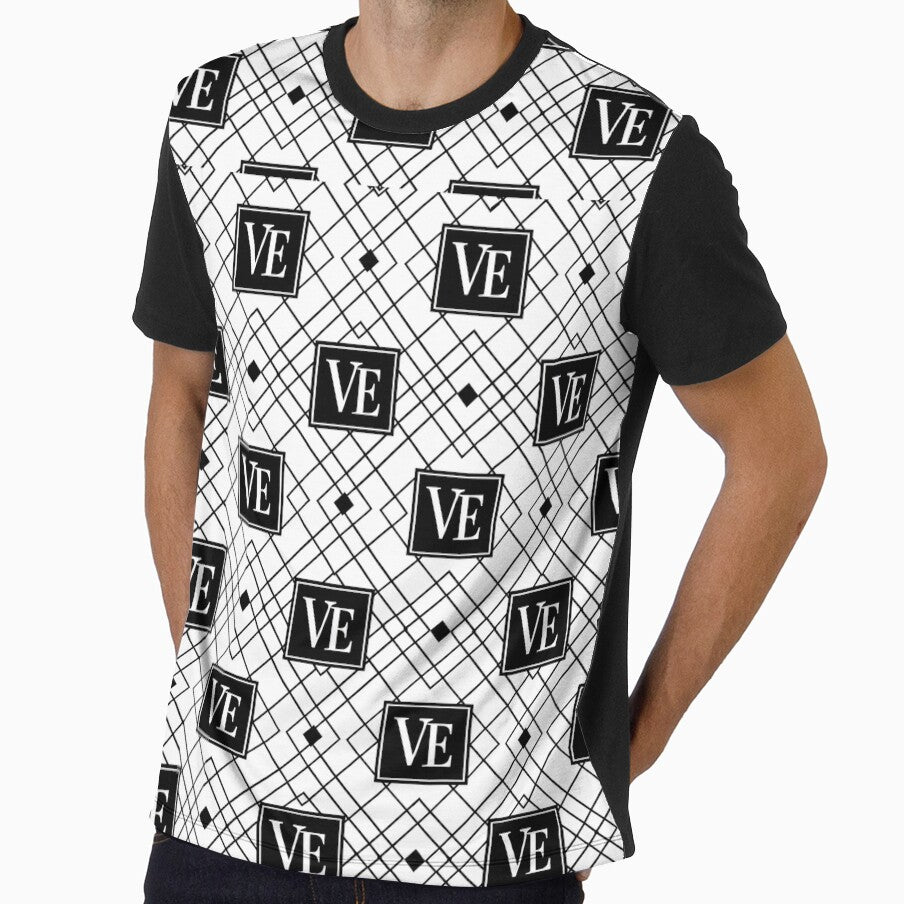 Monogram Old Money Black White Pattern by Ve & Co