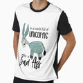 In a world full of unicorns be a bad ass - funny quotes,  funny donkey by Delandor