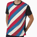 Modern Diagonal Red White Blue Pattern by OldGloryForge