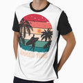 graphic, shirts, palm, beach, tee, tops, summer, hawaiian, women, trees, vacation, short, sleeve, tshirt, visit by Tycoonn