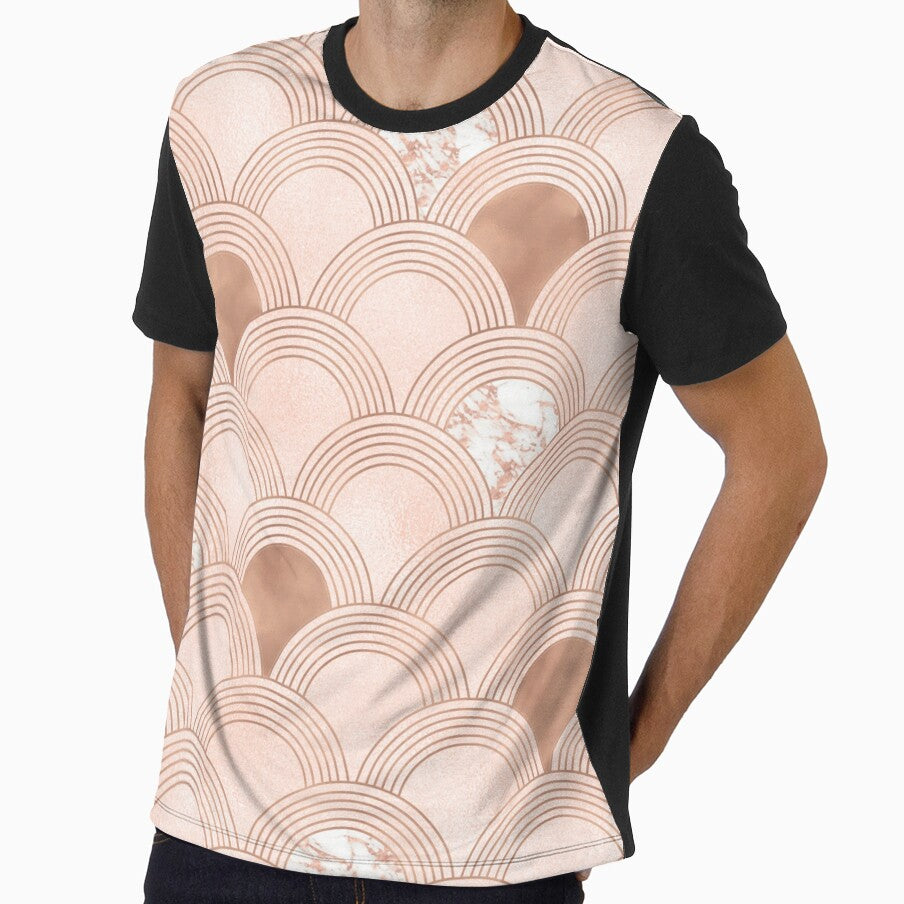 Elegant marble cotton candy fans in rose gold by marbleco