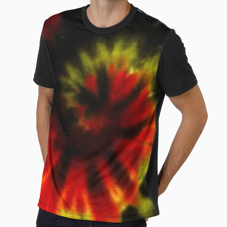 Yellow, Red, and Black Spiral Tie Dye by StarsForgers