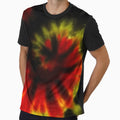 Yellow, Red, and Black Spiral Tie Dye by StarsForgers
