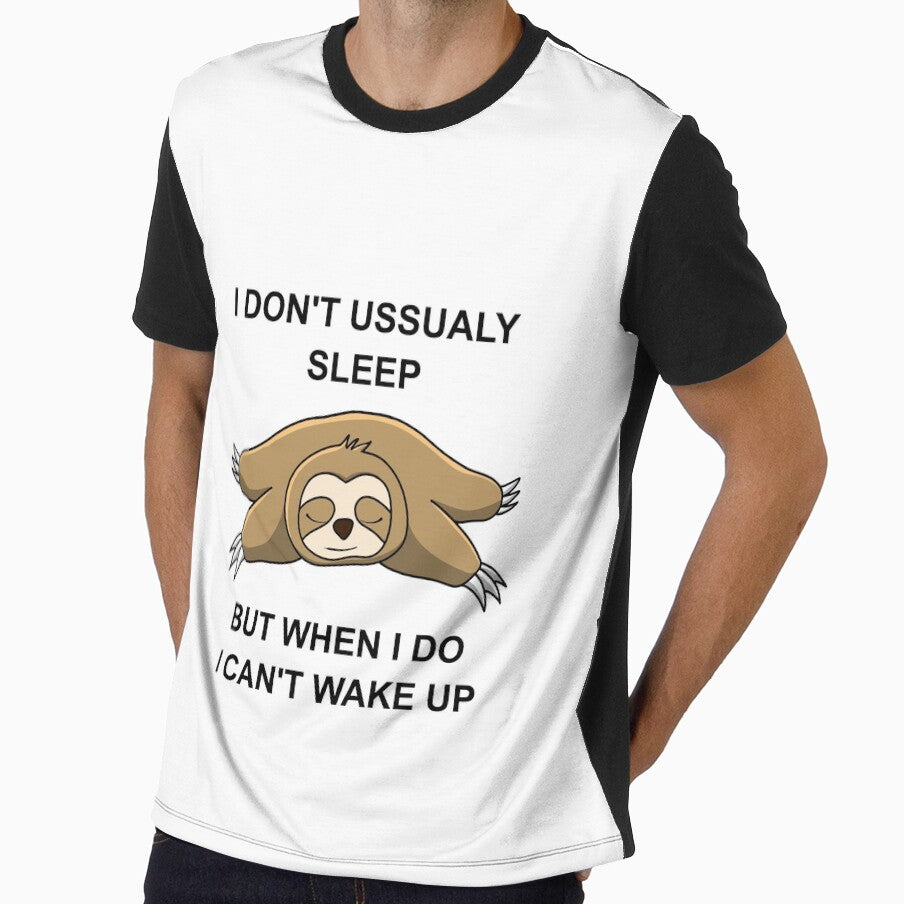 I don't ussualy sleep but when I do I can't wake up - funny quotes, funny sloth by Delandor