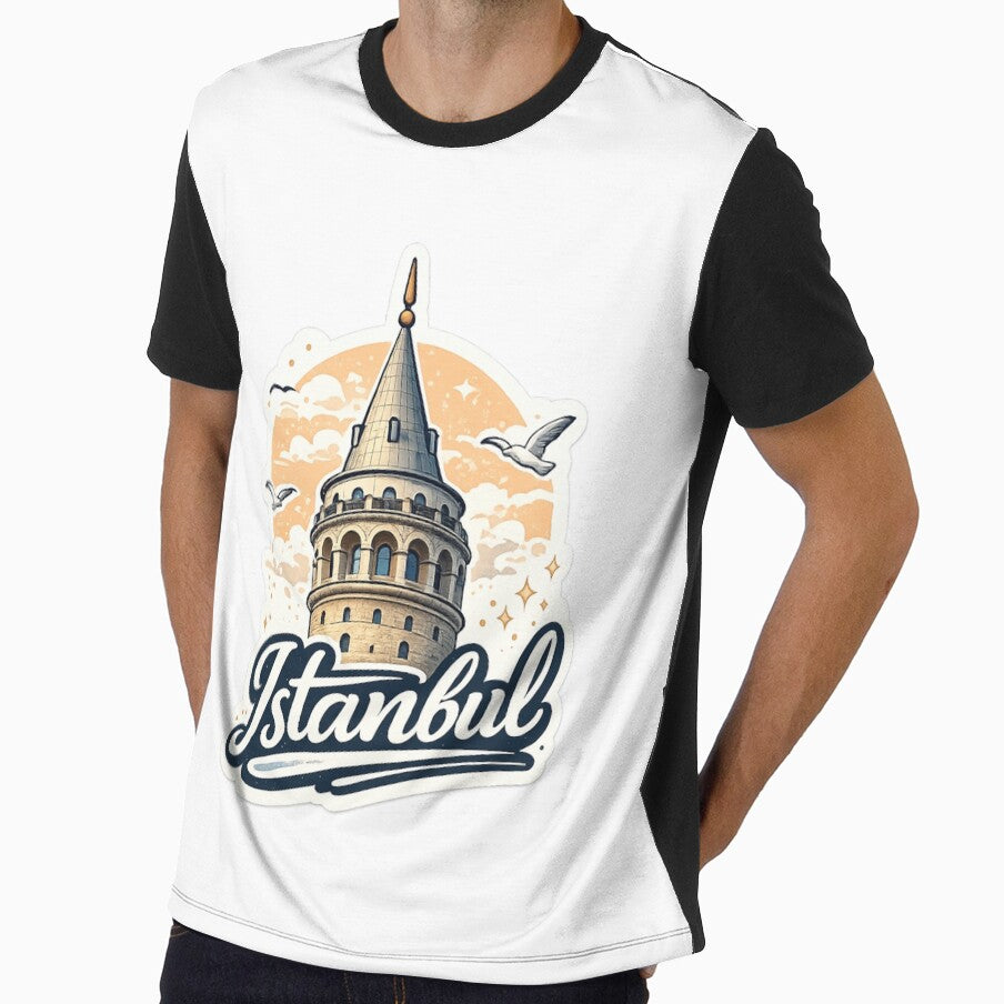 Istanbul Minimal Sticker – Galata Tower Clean Design by ArpaliLab Studio