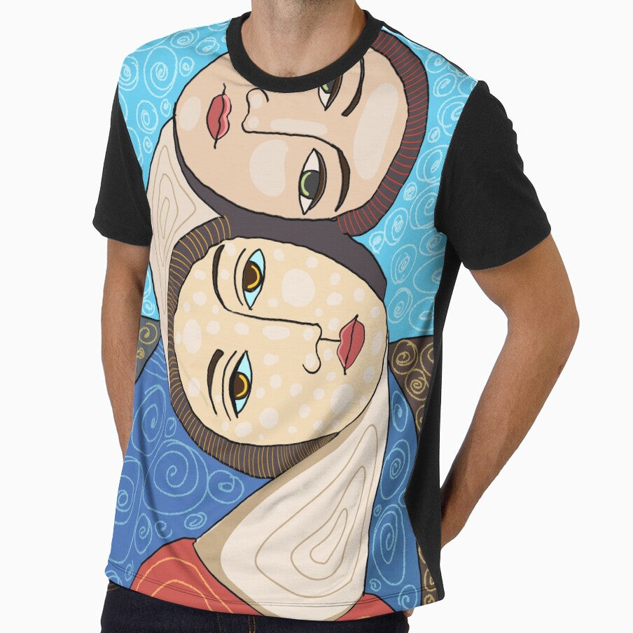 Two Women Cubism art by ArtshirtGroup