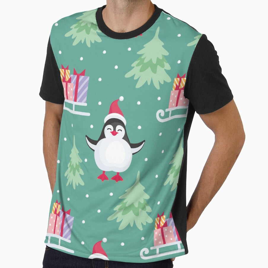 Funny Penguins Christmas Seamless Patterns No.1 - funny penguin,  funny patterns by Delandor
