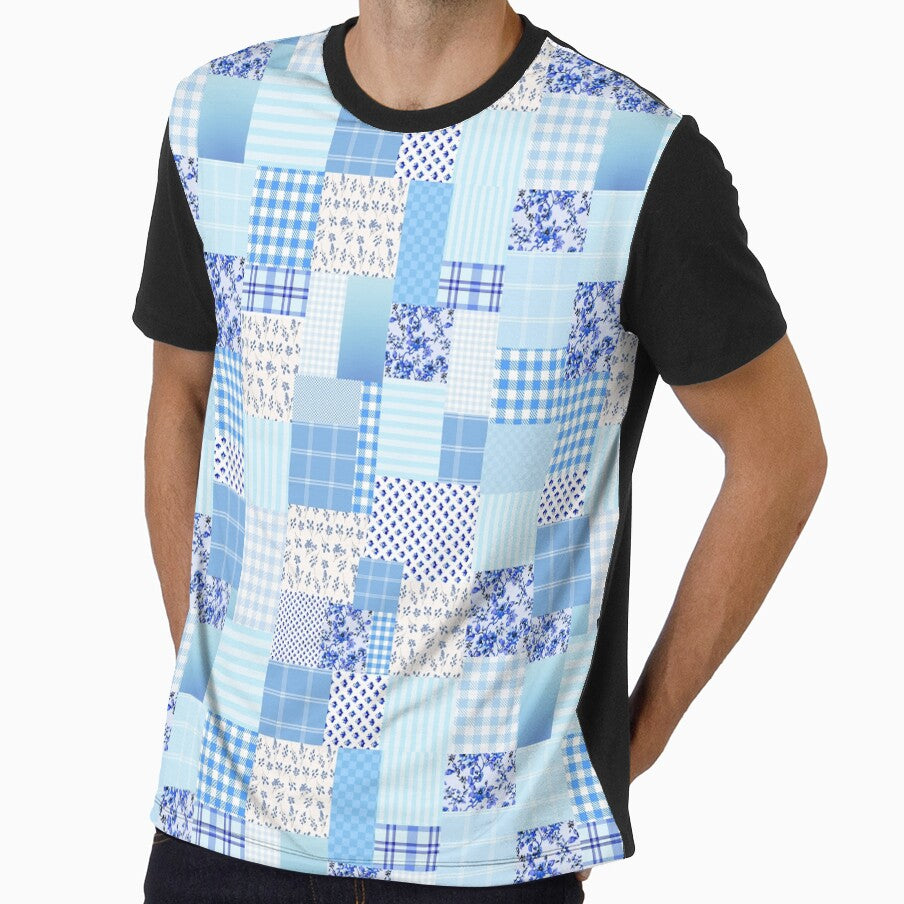 blue patchwork by SKULLARTISTRY